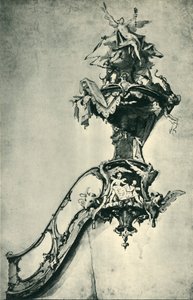 Design for en prekestol, midten av slutten av 1700-tallet, 1943. av Ignatz Günther