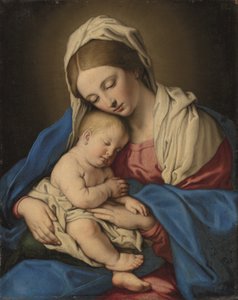 Madonna og barnet (olje på lerret)