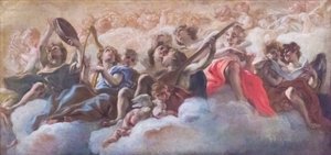 Konsert av engler av Il (1639 1709) Baciccio