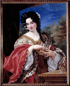 Porträt einer Dame im Cleopatra-Kostüm von Il  Baciccio