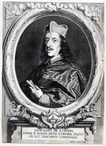 Kardinal Leopoldo de' Medici, gravert av Adriano Haluech