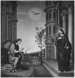 Bebudelsen, ca. 1502 (olje på tre transponert på lerret)