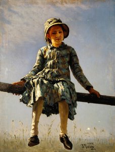 Dragonfly. Malers datterportrett, 1884 av Ilya Efimovich Repin
