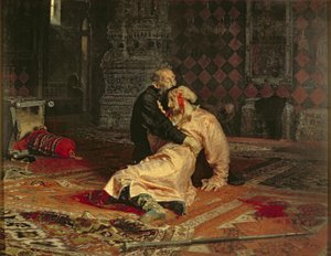 Ivan den grusomme og hans sønn den 16. november av Ilya Efimovich Repin