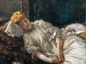 LOUISE DE RIQUET, GREVINNE AV MERCY-ARGENTEAU av Ilya Efimovich Repin