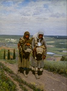 FROMME KVINNER PÅ PILGRIM av Ilya Efimovich Repin