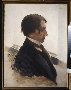 Portrett av kunstneren Isaak Brodsky (Brodsky) (1883-1939). Maleri av Ilya Repin (Ilia Repin) (1844-1930), olje på lerret av Ilya Efimovich Repin