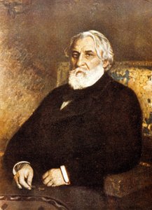 Portrett av Ivan Sergeevich Turgenev (1818-83) (olje på lerret) av Ilya Efimovich Repin