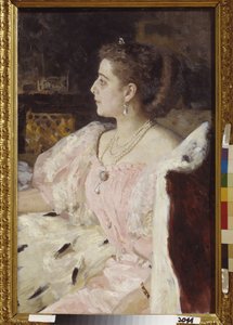 Portrett av prinsesse Nitalia Golovina av Ilya Efimovich Repin