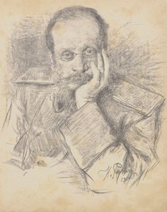 Portrett av komponisten César Antonovich Cui 1835-1918, 1900. av Ilya Efimovich Repin