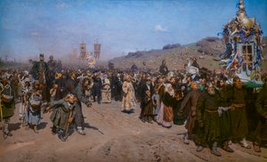 RELIGIØS PROSESJON I KURSK-PROVINSEN av Ilya Efimovich Repin