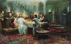 The Last Supper av Repin, Ilya Yefimovich (1844-1930) av Ilya Efimovich Repin