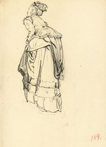 Kvinne i kjole bakfra, ca. 1872-1875 av Ilya Efimovich Repin