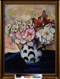 En haug med blomster. Maleri av Ilya Ivanovich Mashkov (Ilia Mashkov, Matchkov) (1881-1944), olje på lerret av Ilya Ivanovich Mashkov