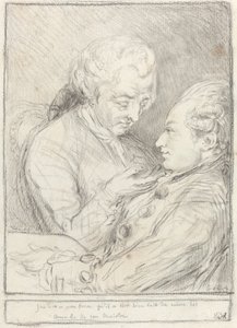 Portrett av kunstneren med hans yngre bror, Augustin Saint-Aubin av Imitator of Gabriel Jacques de Saint Aubin