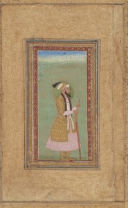 Portrett av en prins med en rubin av Indian 18th Century