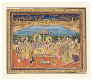 Et maleri av Rama og Sita, India, Jaipur, ca. 1800 av Indian School