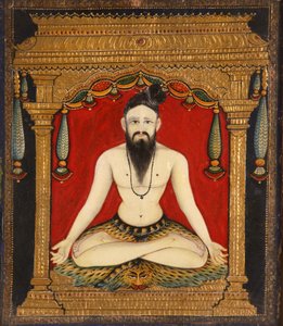 En sadhu (lim, fargestoff og gull) av Indian School