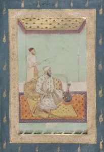 Abdul Ghaffar Khan Bahadur, ca. 1680 (ugjennomsiktig wc og gull på papir) av Indian School
