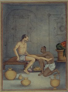 Legg til 27255 fol.208v A Man with his Ghulam Servant, fra 