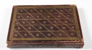 Album med Mughal-dynastisk genealogi, 1855 (skinn med gulldetalj) av Indian School