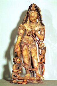 Avalokitesvara-figur, fra Kashmir av Indian School