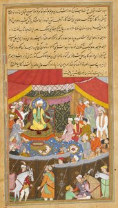 Bayazid I brakte for Timur i 1402, illustrasjon fra 