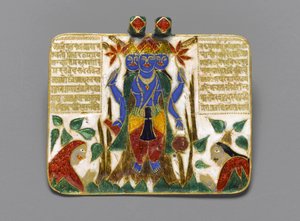 Brahma-anheng, sent på 1700-tallet (champleve-emalje på gull) (se også 267520 for bakside) av Indian School