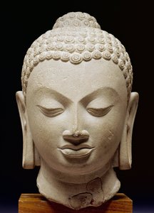Buddha Head, Sarnath-kultur, 500 e.Kr. (buff sandstein)