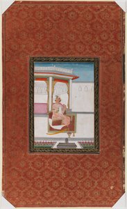 Chandhu Lal, 1875-1900 (ugjennomsiktig wc og gull på papir) av Indian School