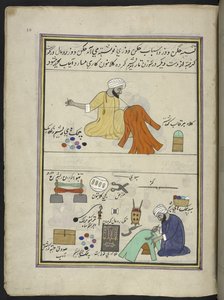 Broderer og gofferer,  86 tegninger bundet inn i et bind som viser håndverk og yrker i Kashmir, håndverkere vises i arbeid med redskaper og utstyr,  Av en Kashmir-kunstner, sannsynligvis i Srinagar, ca. 1850-60 (gouache på papir) av Indian School