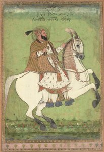 Rytterportrett av Sultan Abu#39;l Hassan Qutb Shah av Indian School