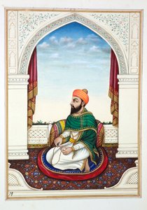 Fakir Syad Aziz-o-Deen, fra The Kingdom of the Punjab, its Rulers and Chiefs, bind I, et bind med 27 akvarellstudier av en uidentifisert indisk kunstner, ca. 1840 (wc på papir) av Indian School