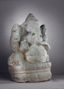 Ganesha, 1100-1200-tallet (granitt) av Indian School