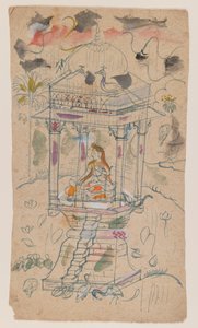 Gaunsmalar av Ganda Malhara Ragini, ca. 1850 (blekk og farge på papir) av Indian School