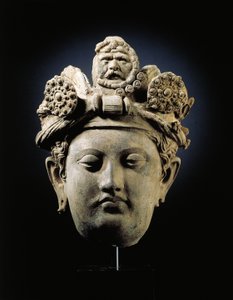 Leder for en Bodhisattva fra Gandhara av Indian School