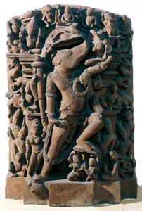 Indisk kunst: den hinduistiske guddommelige Vishnu i form av en villsvin. Fra Khajuraho, India. Chandela-perioden av Indian School