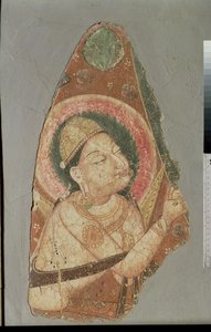 Indra, Balawaste, 7.-8. århundre (veggmaleri) av Indian School