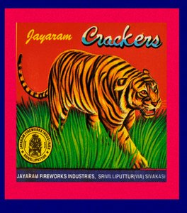 Etikett fra en fyrverkeriboks av Indian School