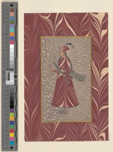 Lady Carrying a Peacock, Bijapur, ca. 1660 av Indian School