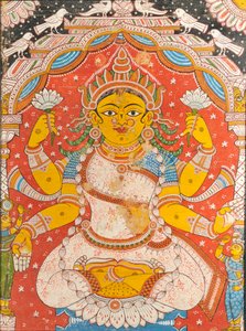 Lakshmi (veggmaleri) av Indian School