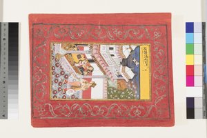 Lalit Ragini fra Bhairava, ca. 1660 (ugjennomsiktig wc og gull på papir) av Indian School