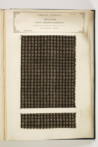 Materiale for Pantaloons, Loodiana, Punjab, Piece Goods, fra The Collection of the Textile Manufacturers of India, av John Forbes Watson, utgitt i 1866 av Indian School