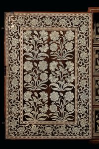 Mughal-skap, Gujarat eller Sindh, Vest-India (elfenbeninnlagt tre) av Indian School