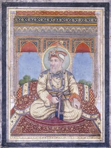 Portrett av Akbar Shah II, tidlig på 1800-tallet av Indian School