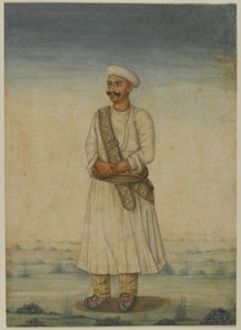 Portrett av en mann (ugjennomsiktig wc på papir) av Indian School