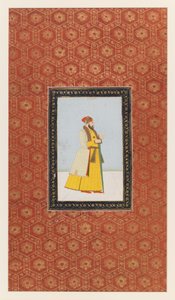 Qamar al-Din Khan, 1875-1900 (ugjennomsiktig wc og gull på papir) av Indian School