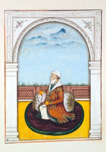 Rajah Dina Nath-Bahadur, fra The Kingdom of the Punjab, its Rulers and Chiefs, bind I, et bind med 27 akvarellstudier av en uidentifisert indisk kunstner, ca. 1840 (wc på papir) av Indian School