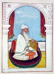 Rajah Lal Singh, fra The Kingdom of the Punjab, its Rulers and Chiefs, bind I, et bind med 27 akvarellstudier av en uidentifisert indisk kunstner, ca. 1840 (wc på papir) av Indian School