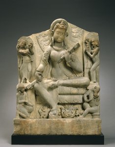Sarasvati (sandstein) av Indian School